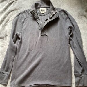 Converse One Star Gray 1/4 Zip Pullover - Men’s Small